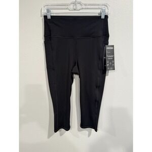 Skechers Leggings Womens M Black Go Walk High Waisted 2-Side Pocket Yoga Workout